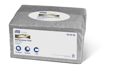 Tork Premium 520350 Cloth C48 grey W8 - 32cm, 38.5cm, 1PCS