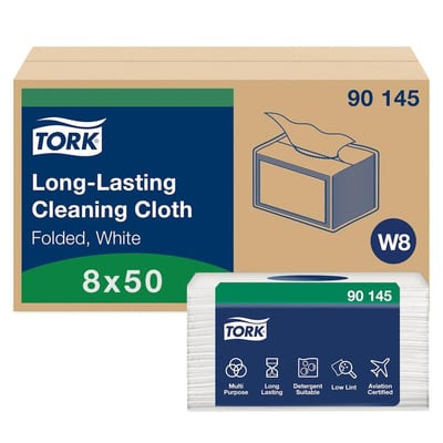Tork Premium 90145 All-in-One Cloths white W8 - 38.5cm, 30cm, 1PCS, 400PCS