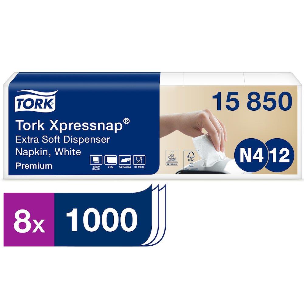 Tork Xpressnap 15850 Premium Napkin 1/2 fold N4 - 21.6cm, 16.5cm, 2PCS