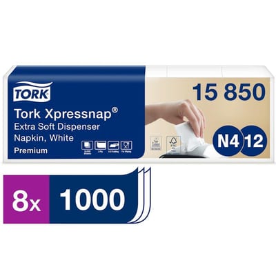 Tork Xpressnap 15850 Premium Napkin 1/2 fold N4 - 21.6cm, 16.5cm, 2PCS