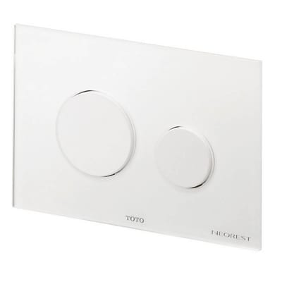 TOTO TECE Operating Plate - Front Actuation, White, Dual-Flush, Mechanical