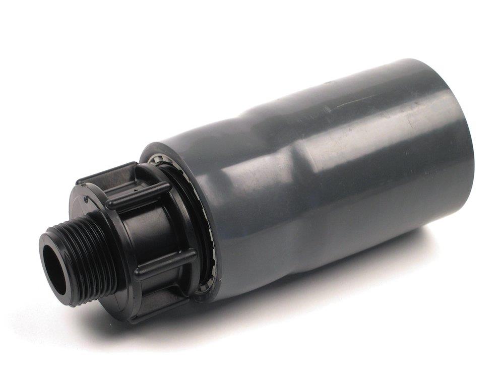 Transition Nipple PVC/PEH - 50mm, grey, 1 1/2"