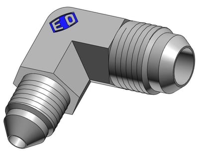 Triple-Lok EMTXS Angle Connector steel chromated JIC - 25mm, 90°, 210bar