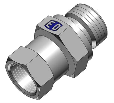 Triple-Lok F642EDMXS Straight Insertion adjustable steel chromated JIC/BSP - 1 1/4, 30mm