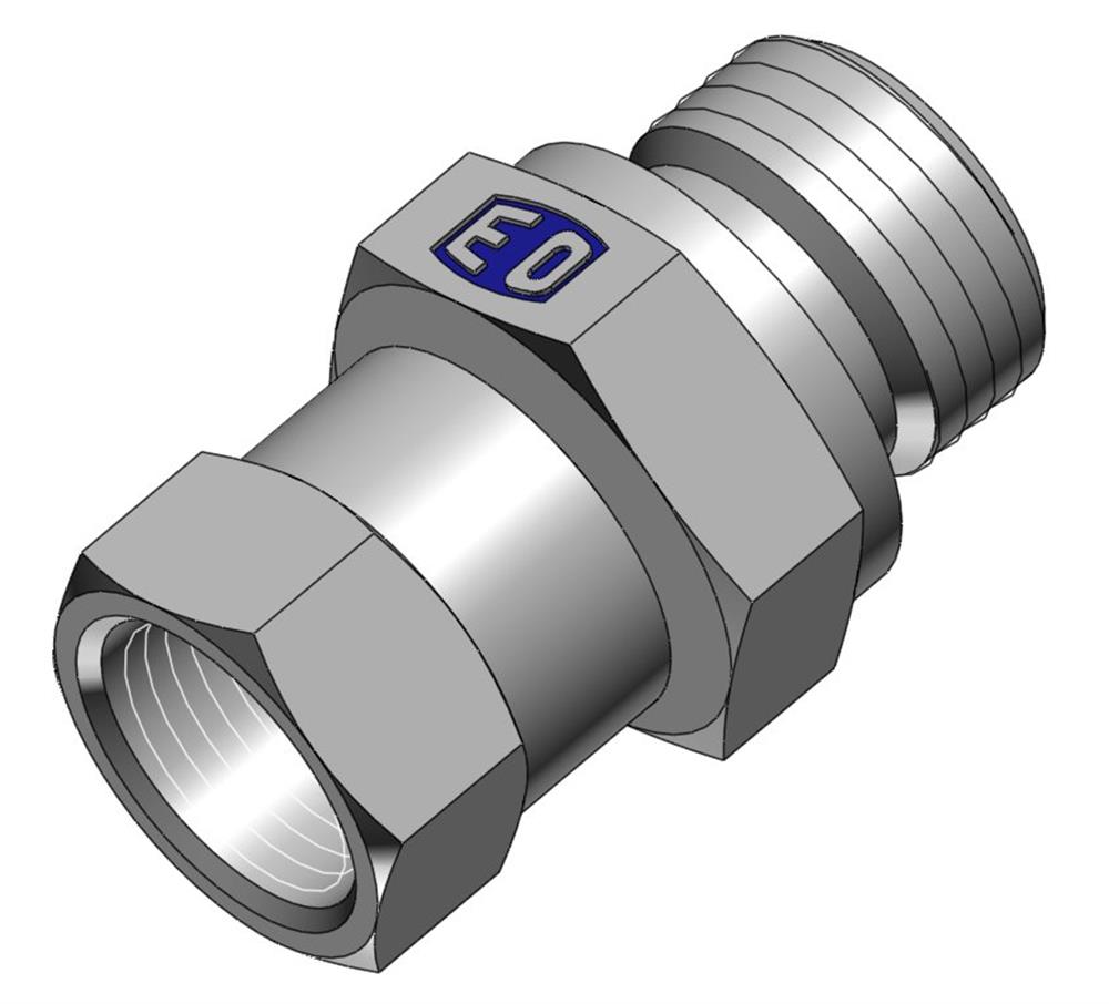 Triple-Lok F642EDMXS Straight Insertion adjustable steel chromated JIC/BSP - 1/8, 6mm