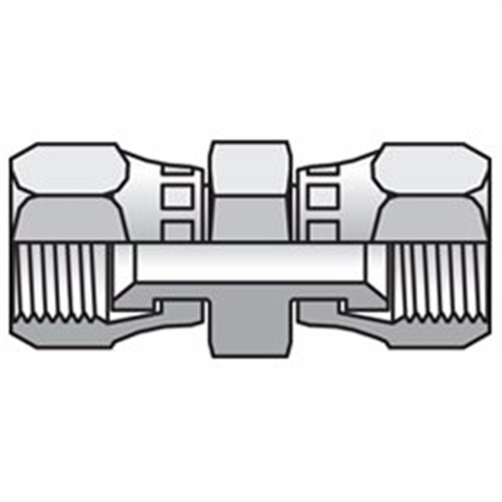 Triple-Lok HX6-S Straight Connector steel chromated JIC - 6mm, 6mm, 500bar