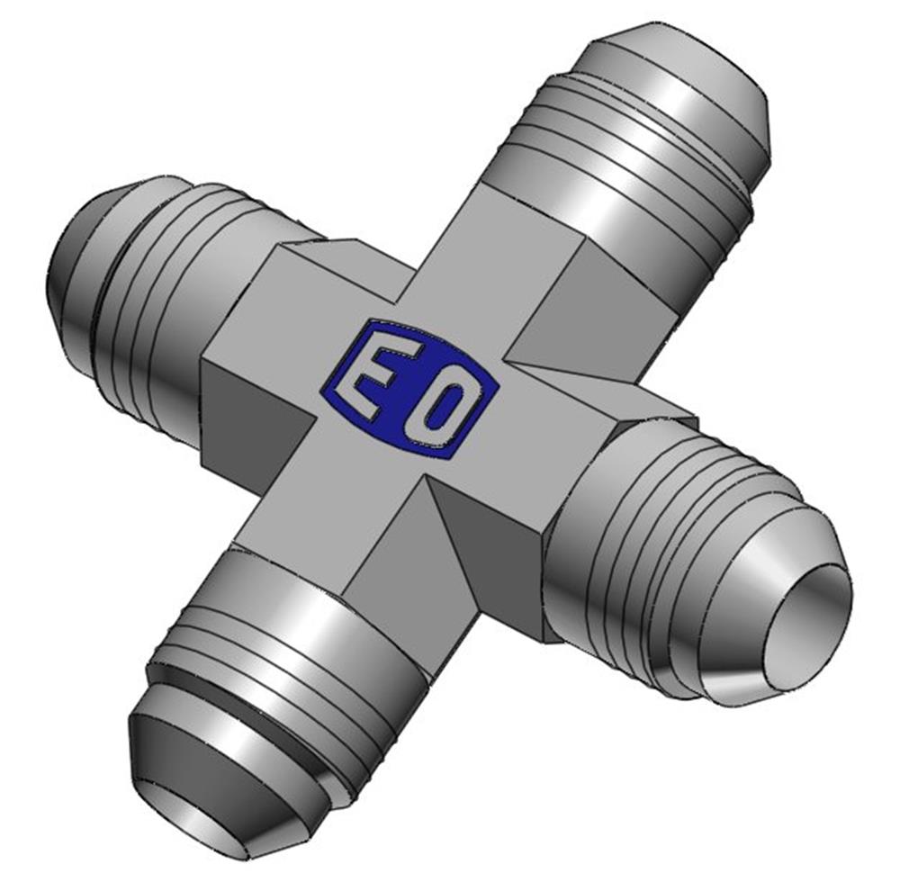 Triple-Lok KTX-S Cross Connector steel chromated JIC - 8mm, 420bar