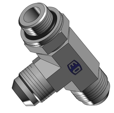 Triple-Lok R4OMXS Tee Fitting adjustable steel chromated JIC - 3/4, 20mm, 250bar