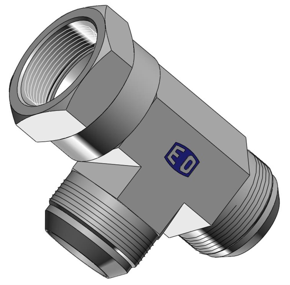 Triple-Lok R6MXS Tee Fitting adjustable tee fitting steel chromated JIC - 10mm, 350bar