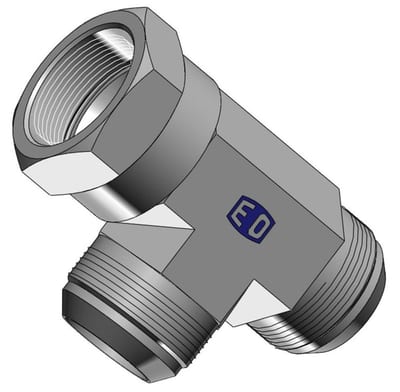 Triple-Lok R6MXS Tee Fitting adjustable tee fitting steel chromated JIC - 12mm, 350bar