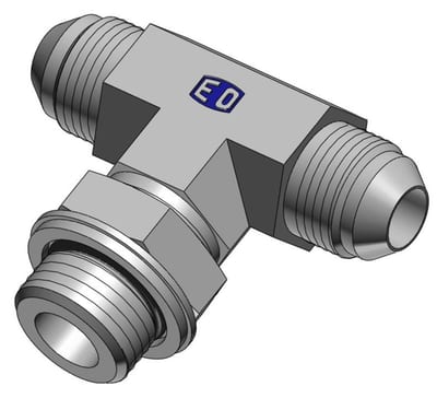 Triple-Lok S4OMXS Tee Fitting adjustable steel chromated JIC - 1/2, 16mm, 250bar