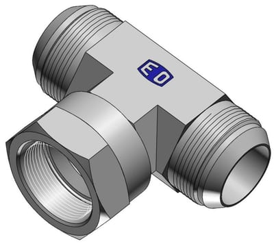 Triple-Lok S6MXS Tee Fitting adjustable steel chromated JIC - 10mm, 350bar