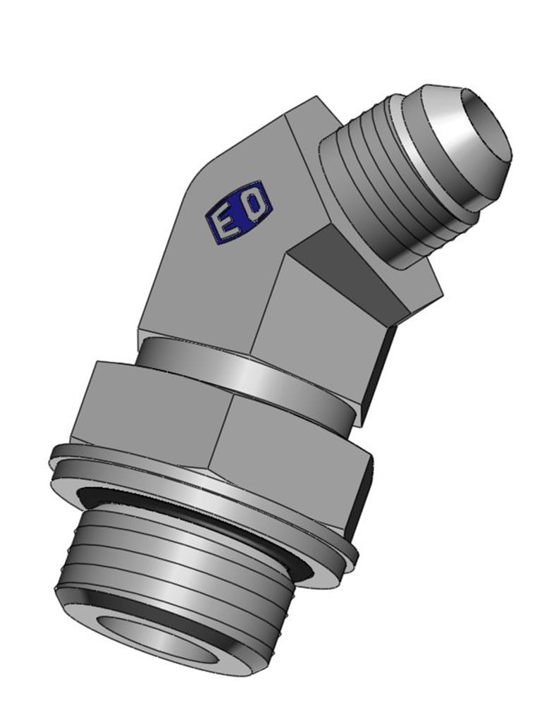 Triple-Lok V4OMXS Angle Insertion adjustable steel chromated JIC/BSP - 1/4, 10mm, 45°, 250bar