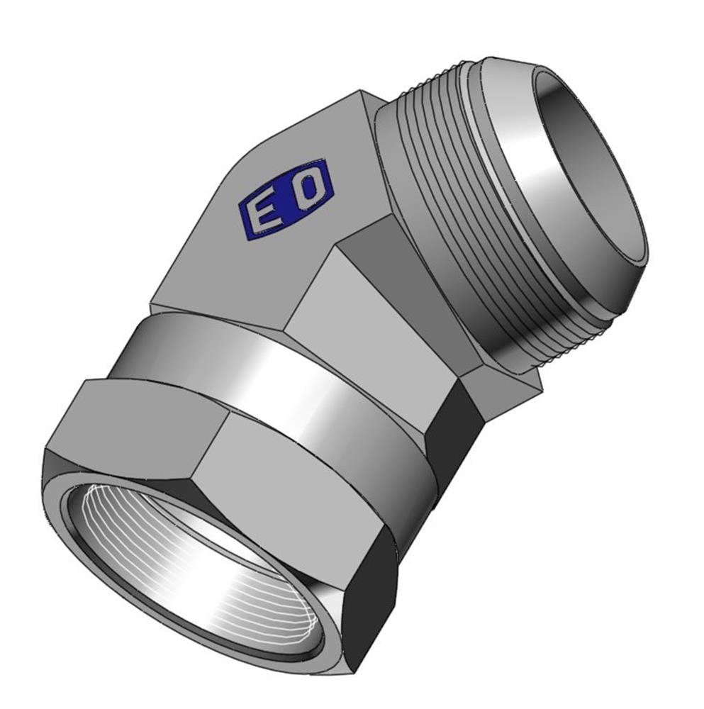 Triple-Lok V6X-S Angle Fitting adjustable steel chromated JIC - 8mm, 45°, 420bar
