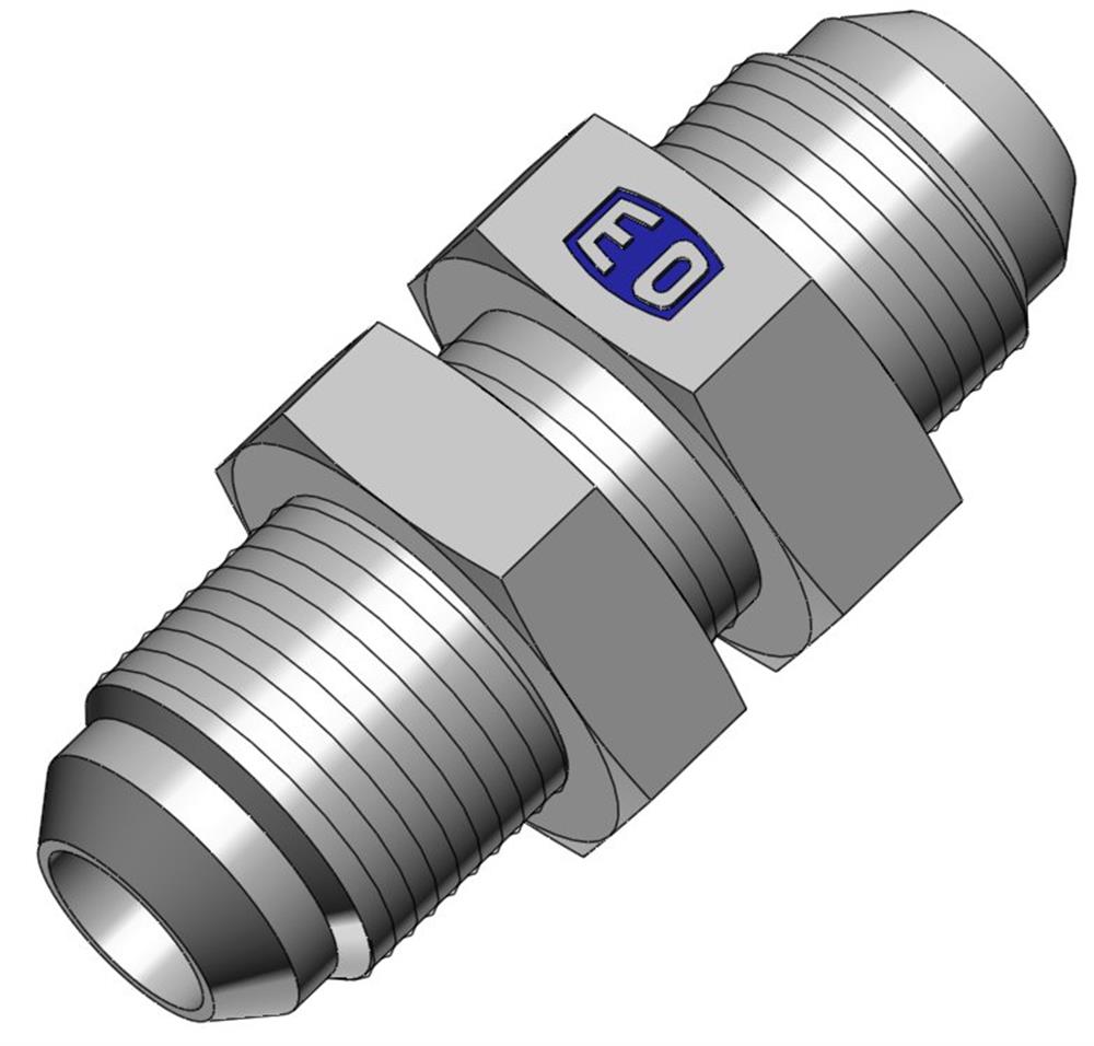 Triple-Lok WMTX Straight Connector bulkhead steel chromated JIC - 20mm, 20mm, 350bar