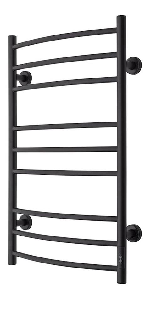 TVS Eldo Towel warmer - 530mm, 860mm, Electric heating, black, Horizontal pipe, Flat, Square pipe, 9PCS