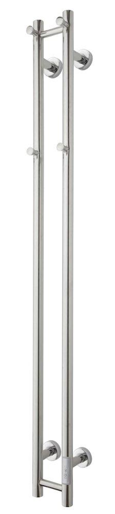 TVS Eldo Towel Warmer polished stainless steel - 140x1400mm, electric heating, vertical pipes