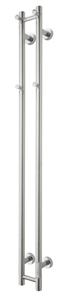 TVS Eldo Towel Warmer polished stainless steel - 140x1400mm, electric heating, vertical pipes