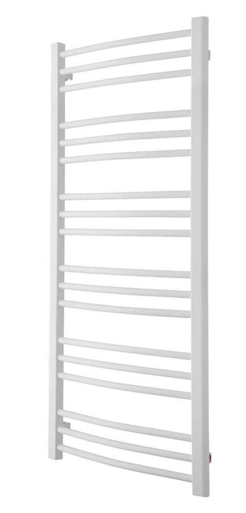 TVS Nemo Towel Warmer - 610 x 1195 mm, White, 18 Curved Horizontal Round Rails