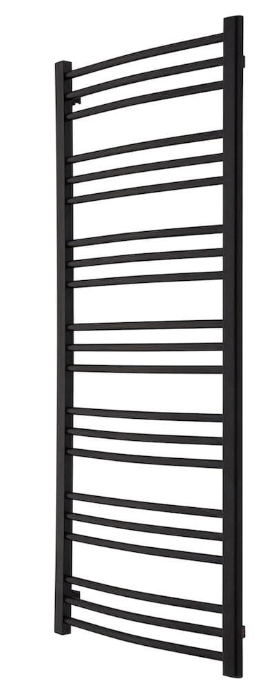 TVS Nemo Towel Warmer 610 x 1400 mm Black Curved Horizontal Round Tubes M21-600SORT
