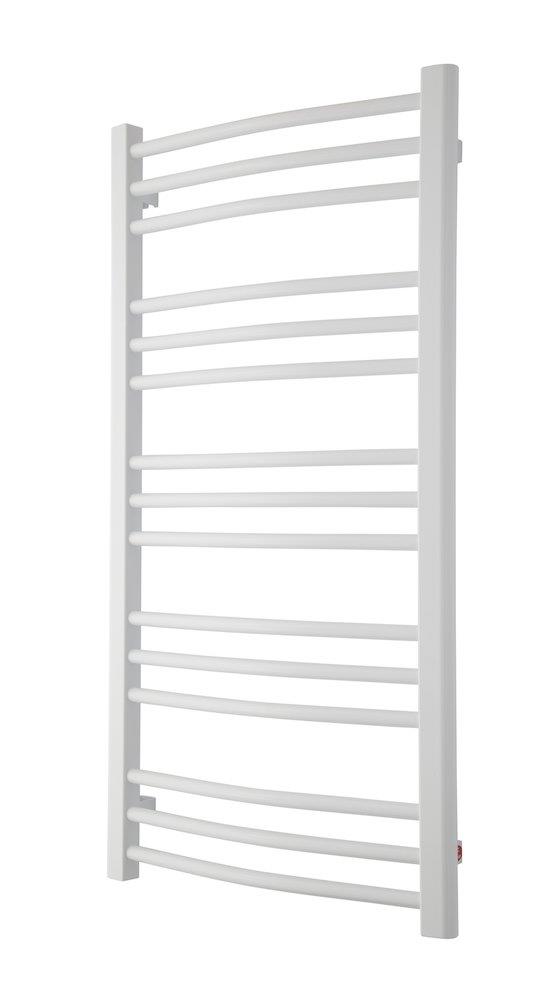 TVS Nemo Towel Warmer White 610 x 990 mm, Curved Horizontal Round Pipes