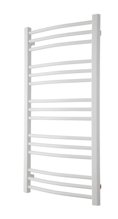 TVS Nemo Towel Warmer White 610 x 990 mm, Curved Horizontal Round Pipes