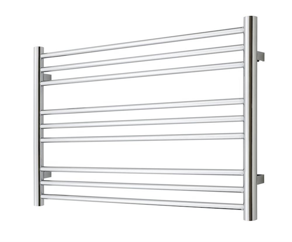 TVS Pivo Towel Warmer - 1000 x 590 mm, Chrome-Plated, 9 Horizontal Round Rails