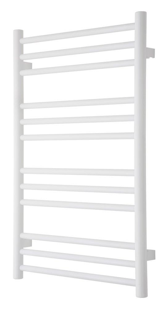 TVS Pivo Towel Warmer - 500 x 785mm, Combi (Central/District/Electric), White, 12 Horizontal Round Pipes