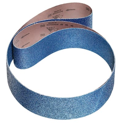 Tyrolit 2860 Sanding Belt - 75mm, 2000mm, 36, steel, Aluminium, Zirconia