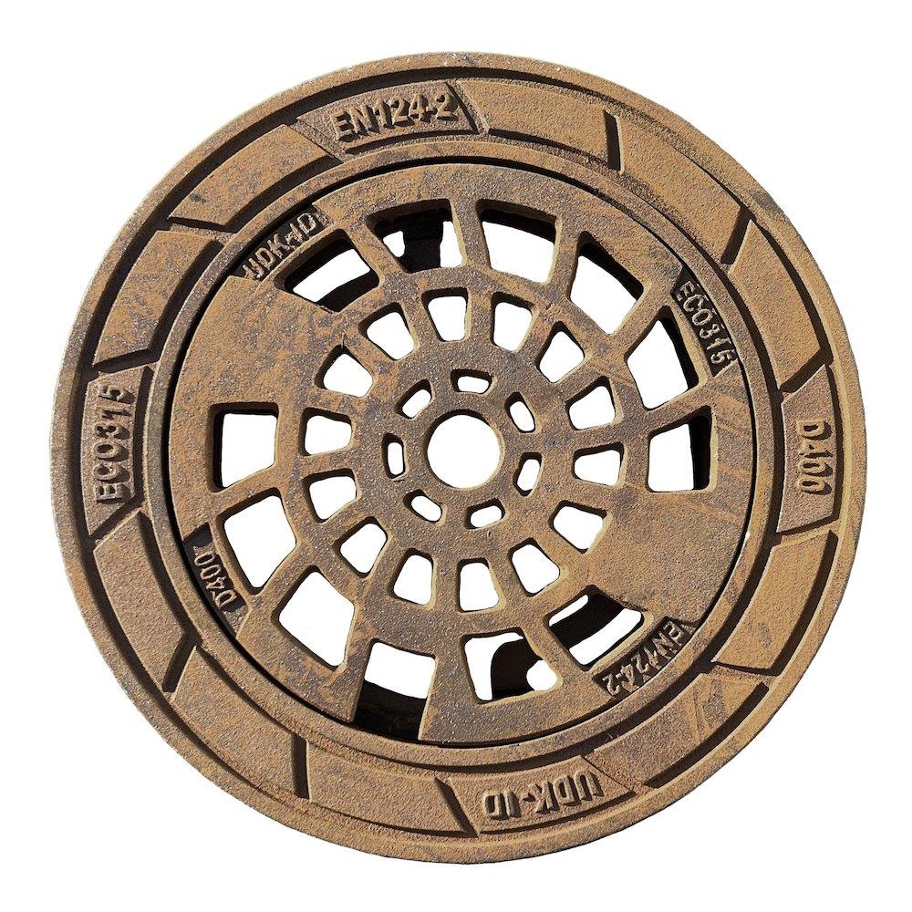 Ulefos ECO315 Frame round with grate - 315mm, 40TON, Floating round, 245mm