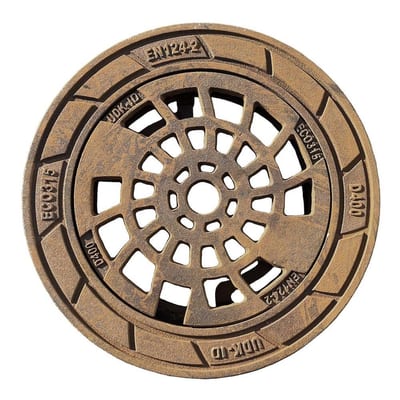Ulefos ECO315 Frame round with grate - 315mm, 40TON, Floating round, 245mm