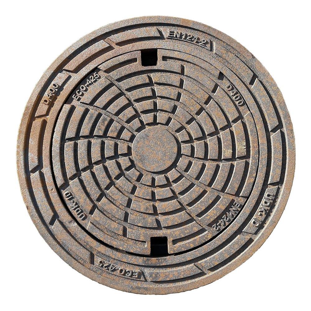 Ulefos ECO425 Frame round with cover - 425mm, 40TON, Floating round, 235mm