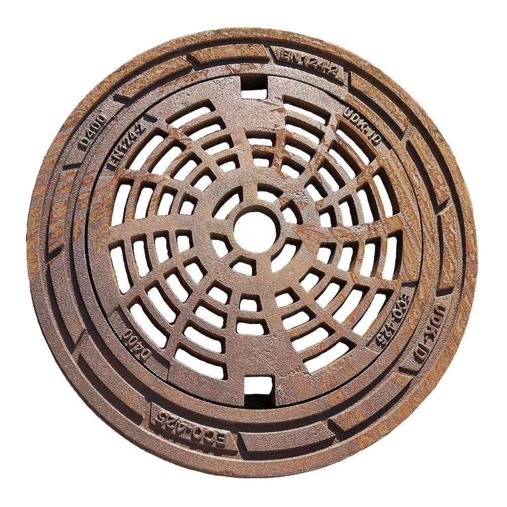 Ulefos ECO425 Frame round with grate - 425mm, 40TON, Floating round, 235mm