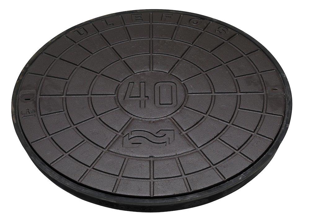 Ulefos UN60AFV Cover with FJV logo and rubber gasket - 600mm, 40TON