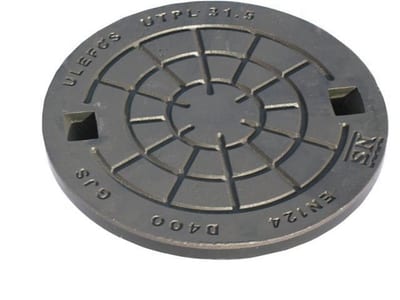 Ulefos UTVL 31,5 Cover with spring lock and cast-on gasket - 315mm, 40TON