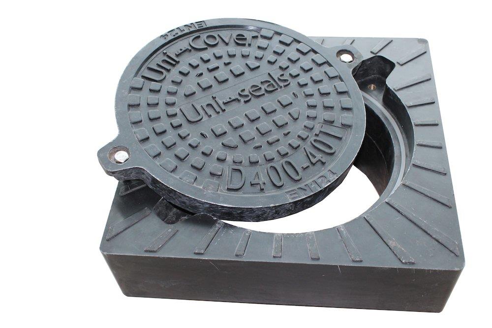 Uni-Seals Square Frame with cover and lock - 40TON, 315mm, Square