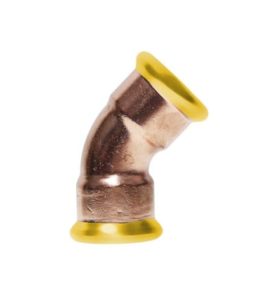 Unico A-Press Bend - 28mm, 28mm, 45°, coupling/coupling