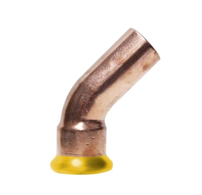 Unico A-Press Bend - 54mm, 54mm, 45°, coupling/nipple