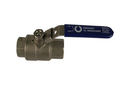 Unico Ball Valve with handle coupling/coupling - Normal, L-handle, acid-resistant, 1 1/4", 1 1/4"
