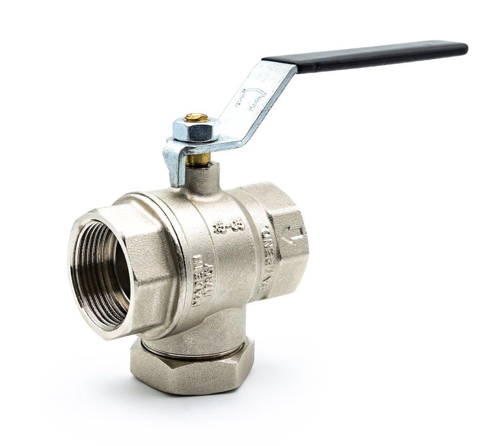 Unico Ball Valve with magnet/dirt catcher coupling/coupling - Normal, L-handle, Galvanised steel, 1 1/4", 1 1/4"