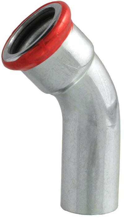 Unico FZ Press Bend - 42mm, 42mm, 45°, coupling/nipple