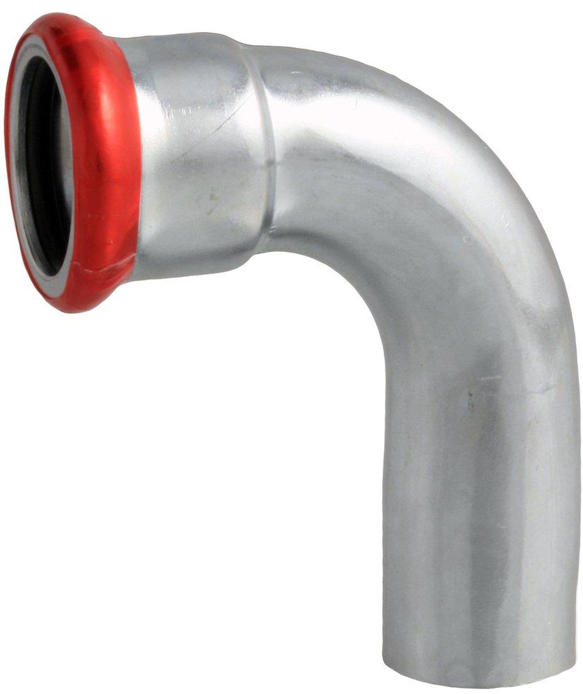 Unico FZ Press Bend - 88.9mm, 88.9mm, 90°, coupling/nipple