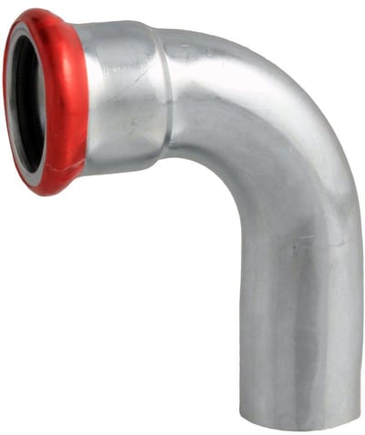 Unico FZ Press Bend - 88.9mm, 88.9mm, 90°, coupling/nipple