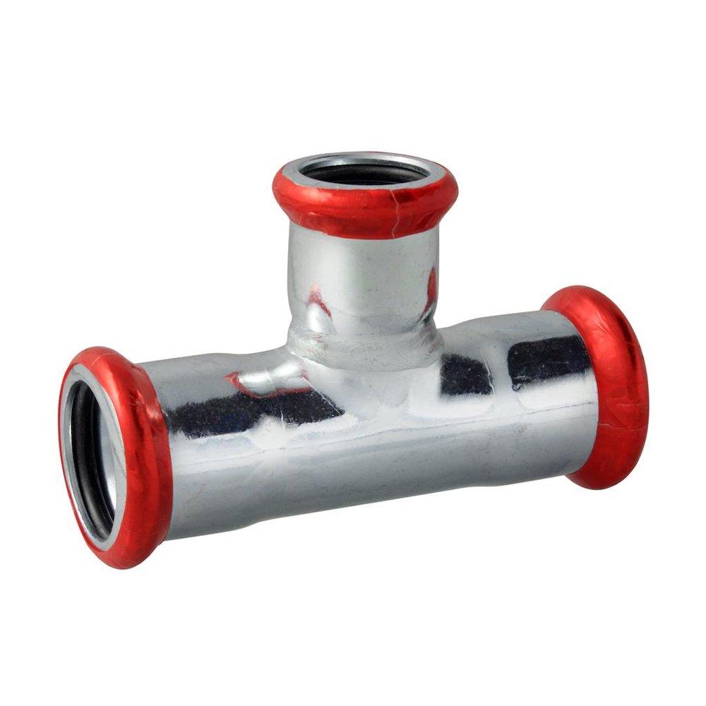 Unico FZ Press T-Piece with reduced branch - 76.1mm, 76.1mm, 22mm