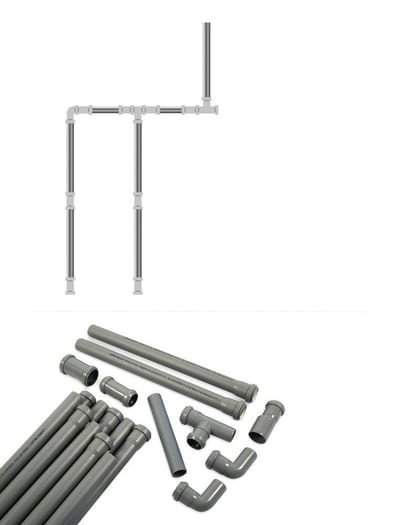Unico Pressure Seepage Line with grey drain fittings HTPP - 40mm, 2 x 15M