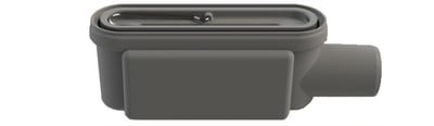 Unidrain Outlet Housing - 218mm, 72mm, grey, Horizontal, 50mm, 86mm