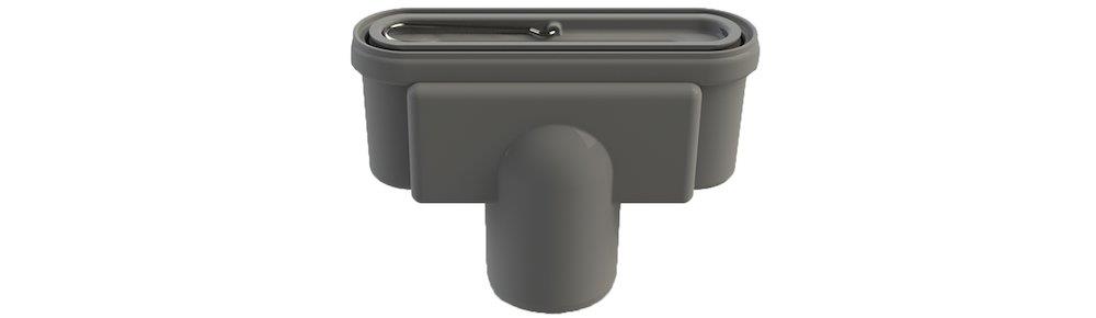 Unidrain Outlet Housing - 218mm, 86mm, grey, Vertical, 75mm, 147mm