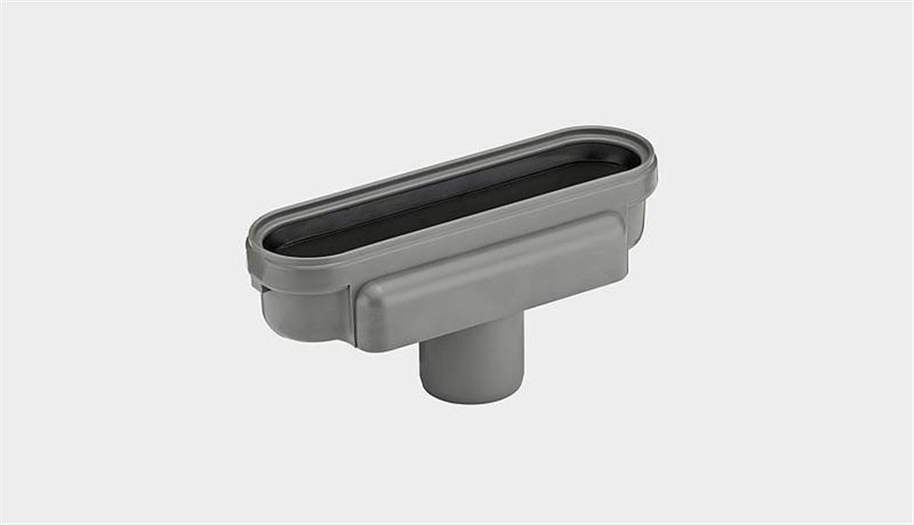 Unidrain Outlet Housing without odor trap - 218mm, 75mm, grey, Vertical, 50mm, 96mm