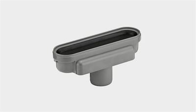 Unidrain Outlet Housing without odor trap - 218mm, 75mm, grey, Vertical, 50mm, 96mm
