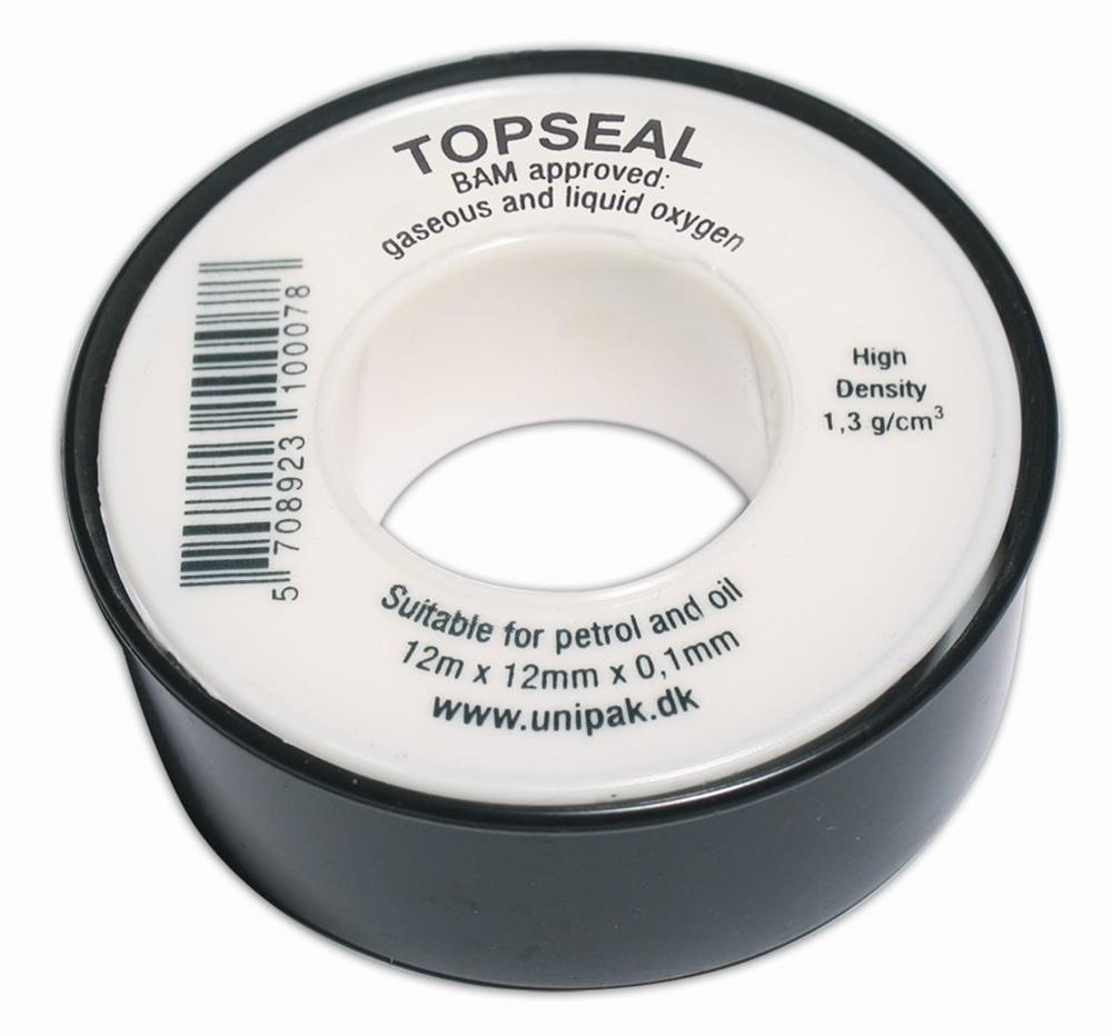 Unipak Topseal Thread Sealing Tape - 12 mm x 12 m x 0.1 mm